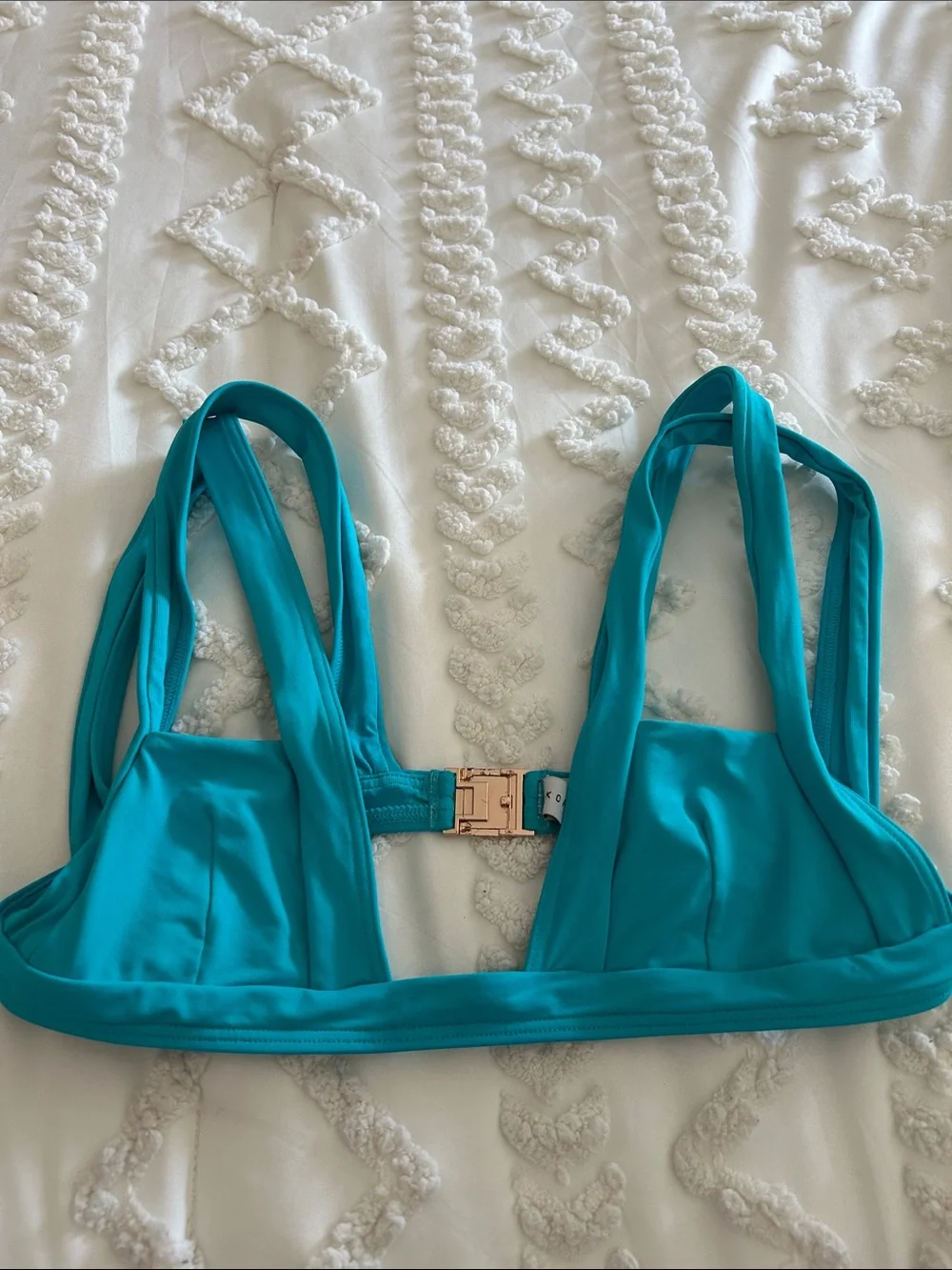 Kopper and Zinc turquoise bikini, top size medium